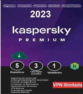 Kaspersky Antivírus Premium 5 Dispositivos 1 Ano - Softwares e Licenças