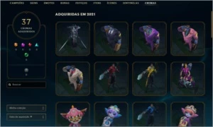 Conta Prata 3 , 314 skins . - League of Legends LOL