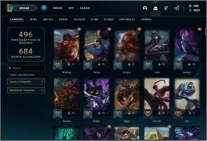 Conta prata 2 com 150 champs e 110 skins ( MAIN JG / MID ) - League of Legends LOL