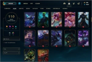 Conta prata 2 com 150 champs e 110 skins ( MAIN JG / MID ) - League of Legends LOL