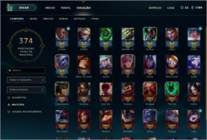CONTA NÍVEL 52: ELO PRATA 3 COM 81 CAMPEÕES E 41 SKINS!!! - League of Legends LOL