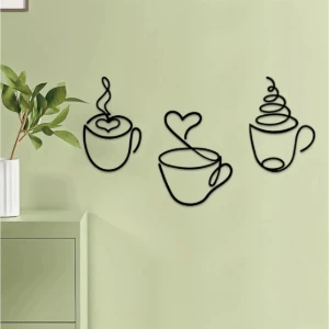 Trio Xícaras Cantinho do Café em MDF - Artesanato e Personalizados