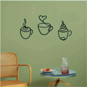 Trio Xícaras Cantinho do Café em MDF - Artesanato e Personalizados