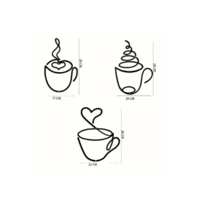 Trio Xícaras Cantinho do Café em MDF - Artesanato e Personalizados