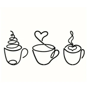 Trio Xícaras Cantinho do Café em MDF - Artesanato e Personalizados