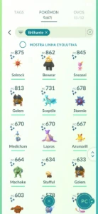 Conta Pokémon GO nivel 54 (muitos shiny)