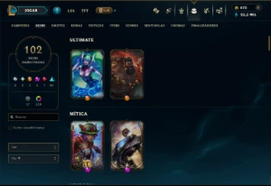Bronze 3 com 130 Champs e 102 Skins ( Mais de 250 Jogos ) - League of Legends LOL