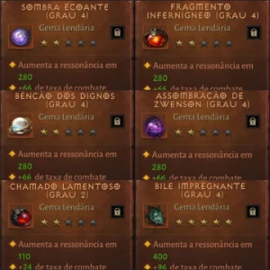 Monge c/ todas as gemas lendárias - Diablo Immortal