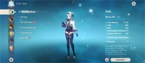 Eula AR 11 + Song of Broken Pines (Assinatura) - Genshin Impact