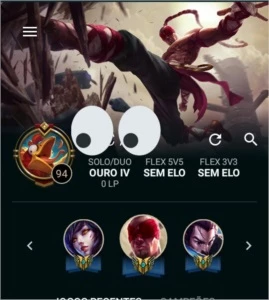 Conta de League Of Legenda Ouro 4 - League of Legends LOL