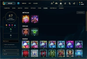 Conta Platina 4 com 55 Champs e 21 Skins + 4 Fragmentos - League of Legends LOL
