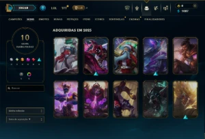 Platina 2 com 70 Champs e 10 Skins - League of Legends LOL