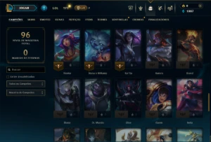Platina 2 com 70 Champs e 10 Skins - League of Legends LOL