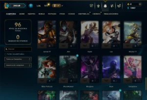 Platina 2 com 70 Champs e 10 Skins - League of Legends LOL