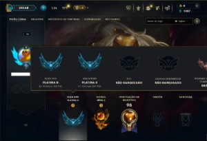 Platina 2 com 70 Champs e 10 Skins - League of Legends LOL