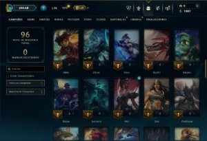 Platina 2 com 70 Champs e 10 Skins - League of Legends LOL