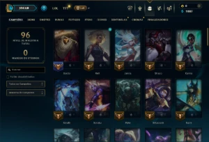 Platina 2 com 70 Champs e 10 Skins - League of Legends LOL