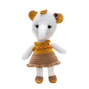 Elefante de Vestido em Amigurumi - Artesanato e Personalizados