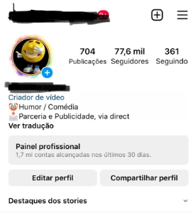 Conta Instagram - Redes Sociais