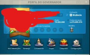 Conta Rise Of Kingdom VIP 16 +1B KP + 76M de poder - Outros