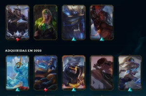 Conta Antiga DIAMANTE , Todos Campeões 575K Ea, Ótimas Skins - League of Legends LOL