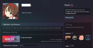Conta Steam /Nível 12 /5 Anos/100+ Jogos/Sem VAC/Trade Ban