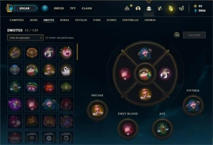 Conta bronze 4 com 105 Champs e 81 Skins + 3 Espolios - League of Legends LOL