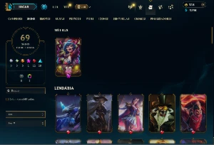 Unranked com TODOS os Champs e 69 Skins ( MAIN SUP )