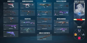 Faca, Vandal Rgx, Saqueadora e Ego, Phantom reconhecimento + - Valorant
