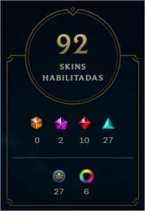 Conta GM, com 92 Skins! Full Champ! 2 Skins prestigio - League of Legends LOL