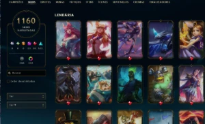 Conta Com 1160 Skins Ex Gm - League of Legends LOL