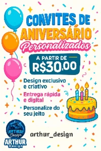 Convites de Aniversário Personalizados a partir de R$30
