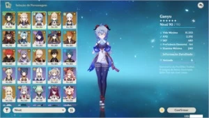 Conta genshin impact AR 57 com 14 5 estrelas Hutao C1, Xiao