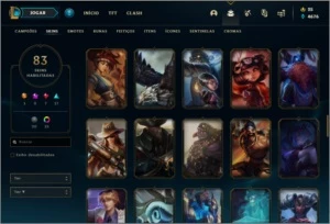Conta bronze 2 AFUNDADA com 152 champs e 83 skins - League of Legends LOL