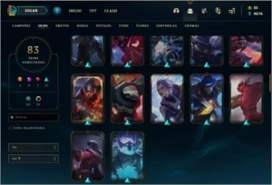 Conta bronze 2 AFUNDADA com 152 champs e 83 skins - League of Legends LOL