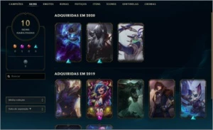 Conta Platina IV 35 PDL Com 30 campeões  10 skins - League of Legends LOL
