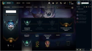 Conta Platina IV 35 PDL Com 30 campeões  10 skins - League of Legends LOL