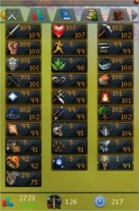 Conta RuneScape 3 quase maxed, com maldições e priffdinas RS