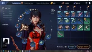 CONTA MIR4 LVL 52  QUASE 54,800K DE PODER, SERVER SA42