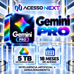 Gemini PRO + 5 TB no Google Drive | 18 meses/ 30D Garantia - Inteligência Artificial