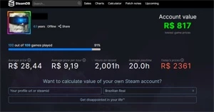 Conta Steam Gamer God - Mais de 100 Jogos no limit no Bans