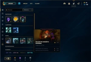 Conta bronze 4 com 16 Skins e 46 Champs - League of Legends LOL