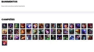Conta bronze 4 com 16 Skins e 46 Champs - League of Legends LOL