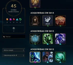 Conta Antiga 2012 | Icones Raros | 100% De Winrate | Fa - League of Legends LOL