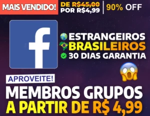 [Promoção] 100 Membros Grupos Facebook | 24h On - Redes Sociais
