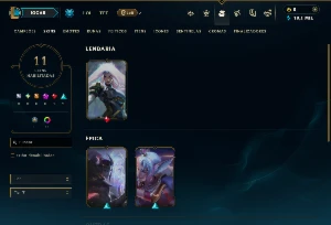 Mestre com 70 Champs e 11 Skins ( 41 PDL ) - League of Legends LOL