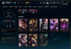 Mestre com 70 Champs e 11 Skins ( 41 PDL ) - League of Legends LOL