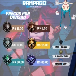Rampage Elojob - Compre Seu Elo Job - League of Legends LOL