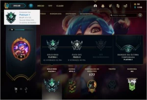 Conta platina 1 com 51 PDL, 25 skins e 56 champs - League of Legends LOL