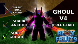 Conta Bloxfruit Lvl Max Ghoul V4 Full Gear + Cdk Ou Sg